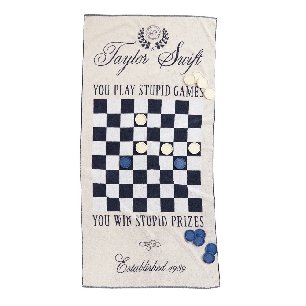 NEW Taylor Swift Checker Game Towel Set